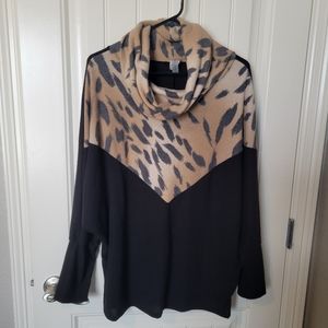 Honeyme cowlneck sweater, size XL